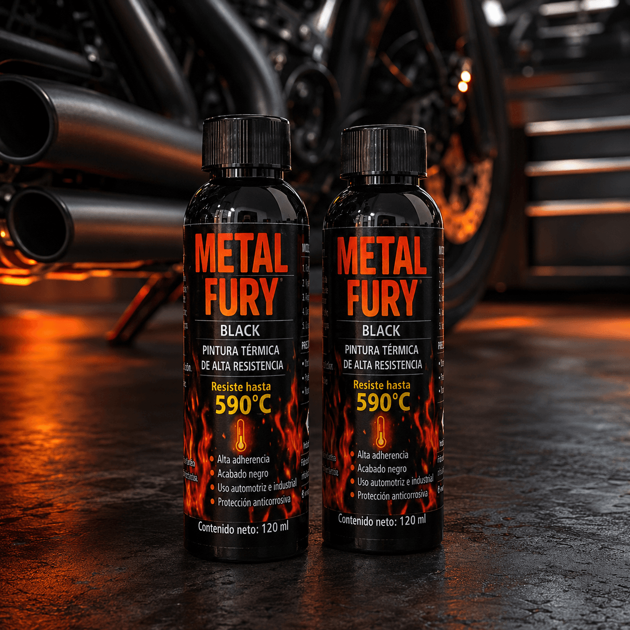 Metal Fury Black, pintura térmica de alta resistencia